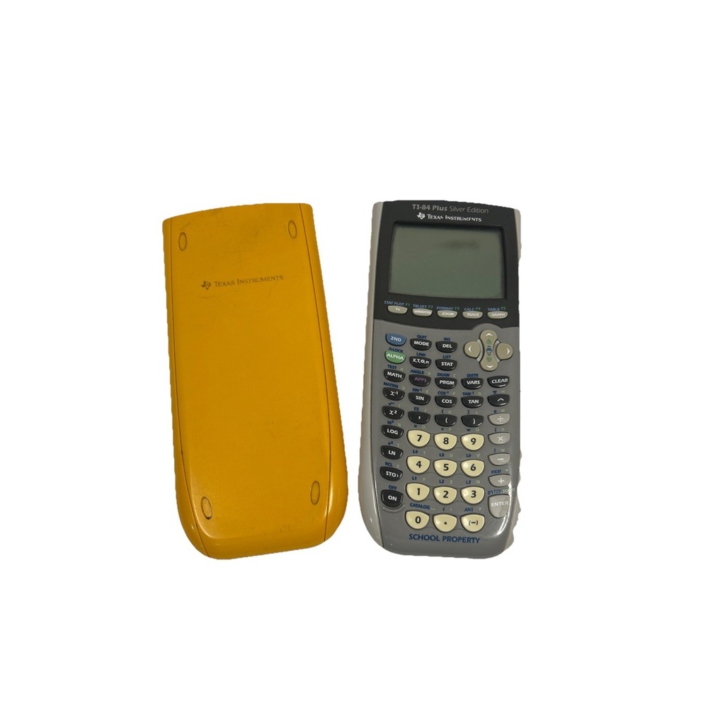 Texas Instruments TI-84 Plus Silver Edition Yellow Back Used Spot On Screen Read